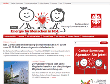 Tablet Screenshot of caritas-neuburg.de